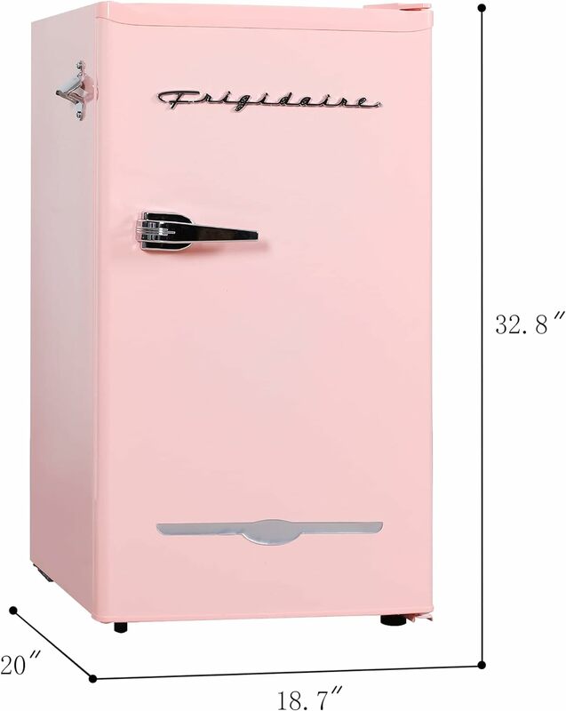FRIGIDAIRE EFR376 frigorifero Retro Bar con apribottiglie laterale, 3.2 cu. Ft, rosa/corallo