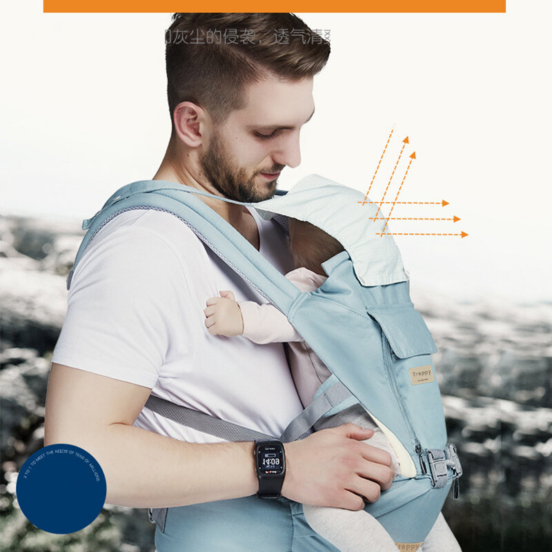 Ergonômico Mochila Estilo Baby Carrier, Segurando Bebês e Bebês, Todos Sling Posição, De 7 a 35 lbs Certified, 5 em 1