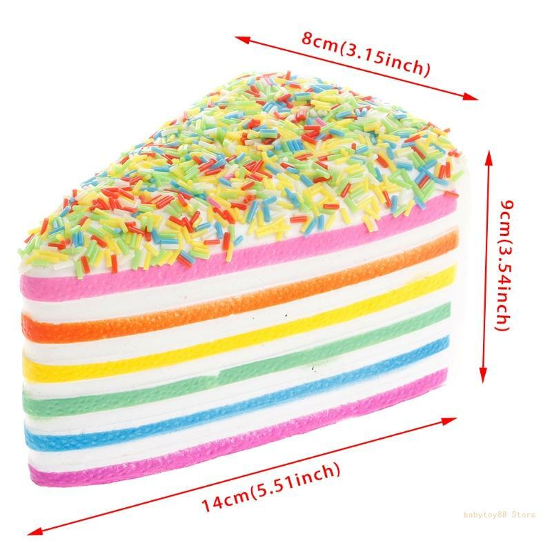 Y4UD for Triangle Cake Squishy Super Slow Rising Stress Relieve Scented Soft Kid Toy