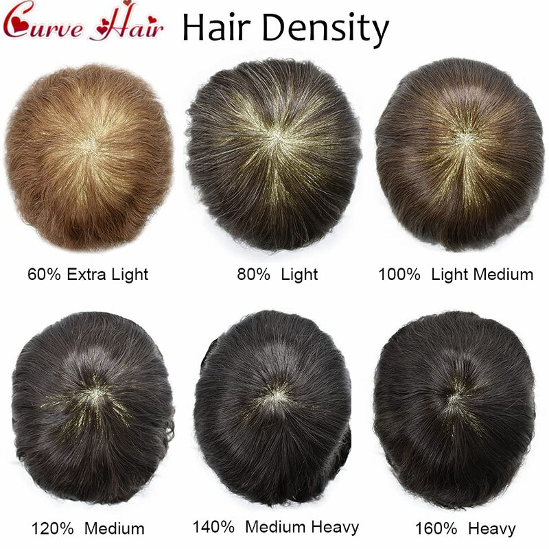 Sistema de cabello para hombres, tupé, reemplazo de cabello humano, todas las prótesis capilares de PU, pieza de cabello para hombres, unidades de pelucas grises, negras y marrones