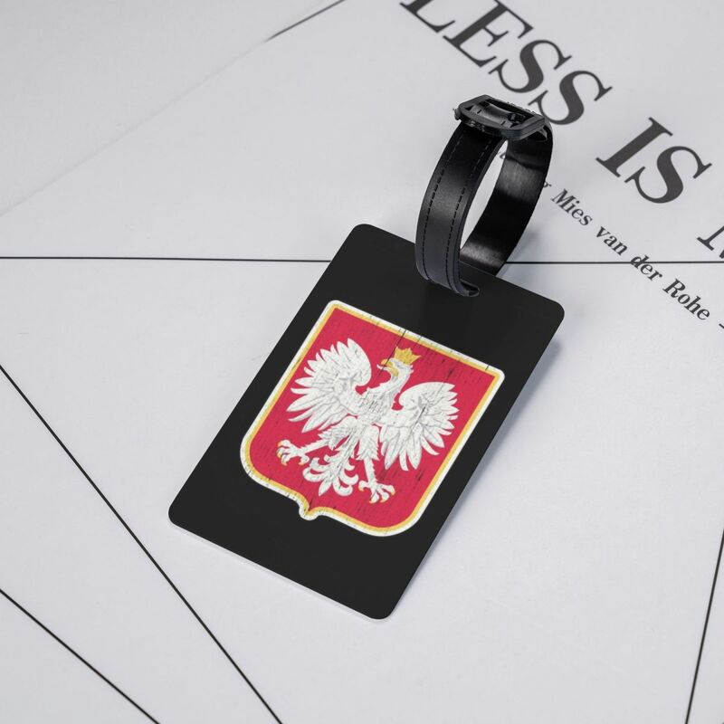 Tag bagagem personalizada com Brasão de Armas Polonês, Tag bagagem, Proteção de Privacidade, Bandeira Polônia, Bagagem Tags, Travel Bag Labels, Mala, Águia