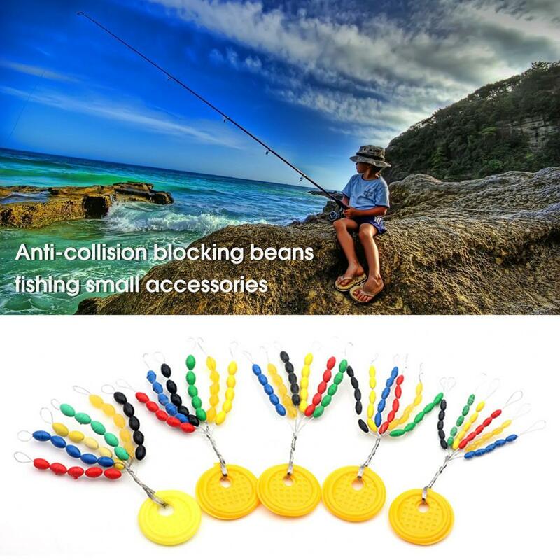 2023 new Rubber Space Beans Bobbers Colorful Stable Oval Design Float Space Beans for Fishing