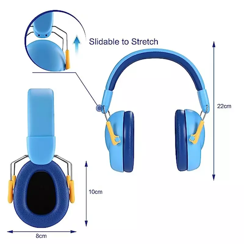 Generasi baru pelindung telinga anak-anak Earmuffs-headphone Noise Cancelling autisme, perlindungan 26dB pelindung telinga pelindung pendengaran untuk usia 1-14