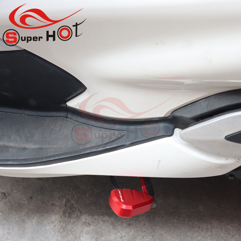 Soporte lateral para motocicleta, placa de extensión para Honda PCX150 PCX160 PCX125 PCX 150 PCX 160 PCX 125