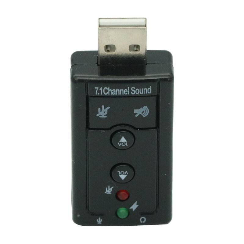 Adaptor portabel 3D, Mini USB 2.0 3D Virtual 12Mbps eksternal 7.1 Saluran Audio Sound Card Adapter Audio