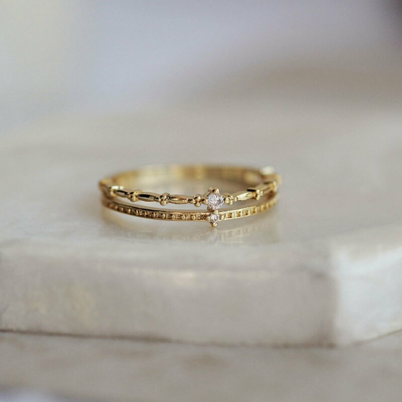 Обручальные кольца Monkton S925 из стерлингового серебра с 2 слоями короны для женщин 14 к позолоченные циркониевые кольца на палец ювелирные изделия