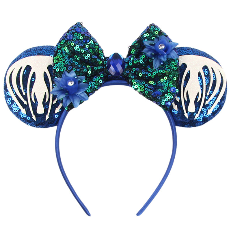 Mouse Ears Sequins Headband para Meninas e Meninos, Hairband para Holiday Festival Party, Cosplay DIY, Acessórios para Cabelo, 5 "Arco, Popular, Mais Novo, 2024