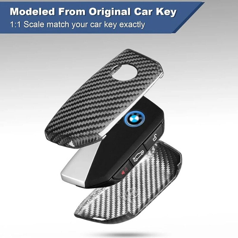 Für BMW Schlüssel anhänger Abdeckung Glasfaser Schlüssel gehäuse Schutz für BMW 7er i5 i7 ix x1 x5 x6 x7 xm 2024 Autozubehör Schlüssels chale