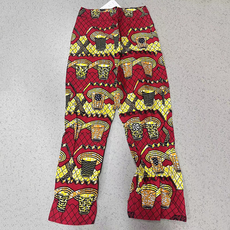 Abbigliamento africano pantaloni stampati a fiori di nuova moda pantaloni comodi speciali da donna Super elastici, tuta, Set di due pezzi