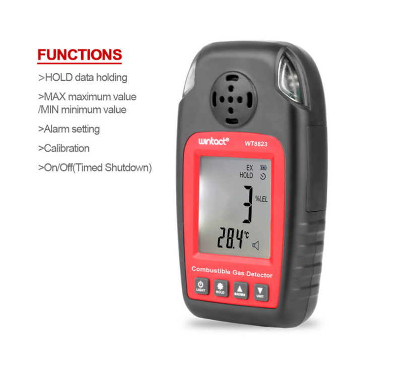 GM8100 (A) WT8820/8823 Combustible Gas Detector Natural Gas Methane Alarm Handheld Portable for Gas Station Chemical Plant
