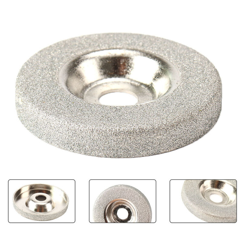 1pc 2\"Diamond Grinding Wheel Cup Emery Milling Cutter Circle Sharpener Stone Stone Circle Sharpener Sanding Trimming Disc