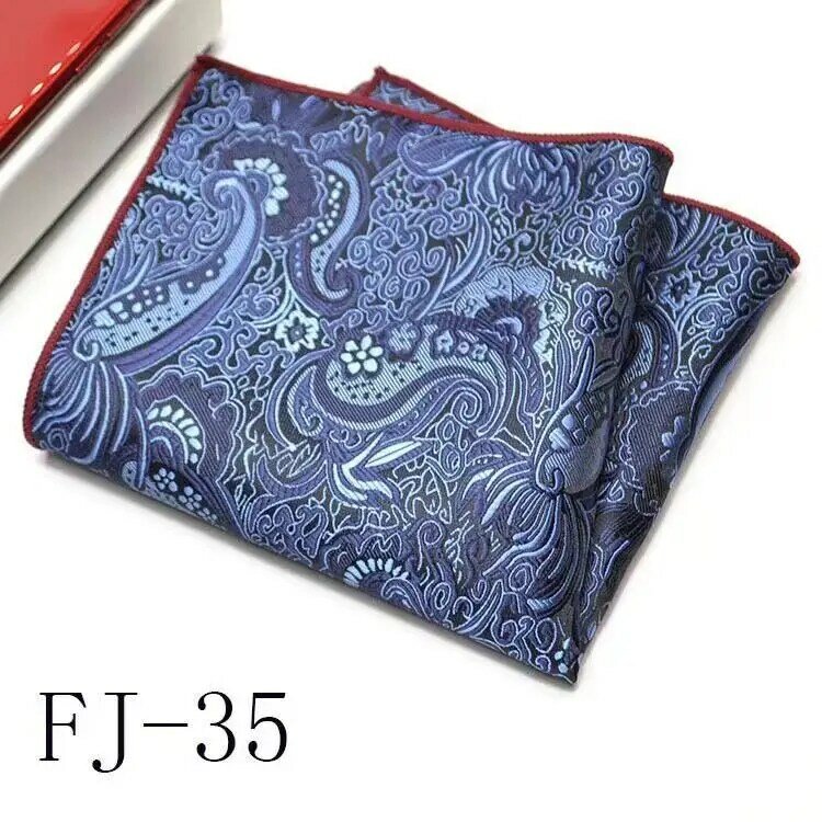 Fashion Silk Hankerchief Scarves Vintage Hankies Men's Pocket Square Handkerchiefs Striped Solid Snot Rag 25*25 cm