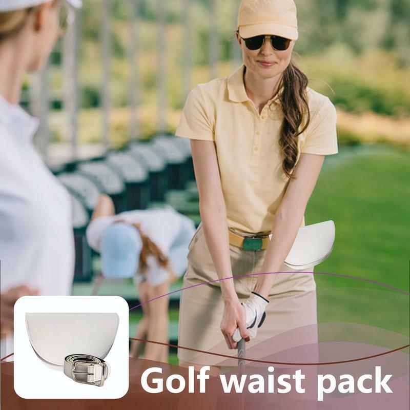 Golf Waist Bag Leather PU Leather Golf Ball Bag Golf Accessories Bag For Rangefinder Fanny Pack Waist Bag For Men And Women