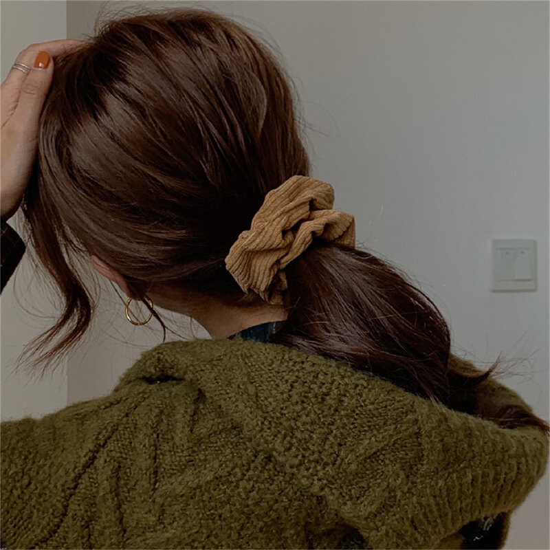 Тканевая Вельветовая резинка для волос в Корейском стиле резинка для волос в виде большого кишечника резинка универсальные аксессуары для волос для женщин