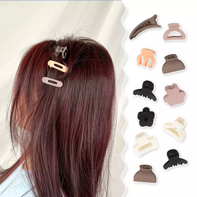 Multiple Styles Exquisite Box Small Acrylic Stripe Flowers Geometry Hairpin Barrette for Women Girl Child Accessories Headwear