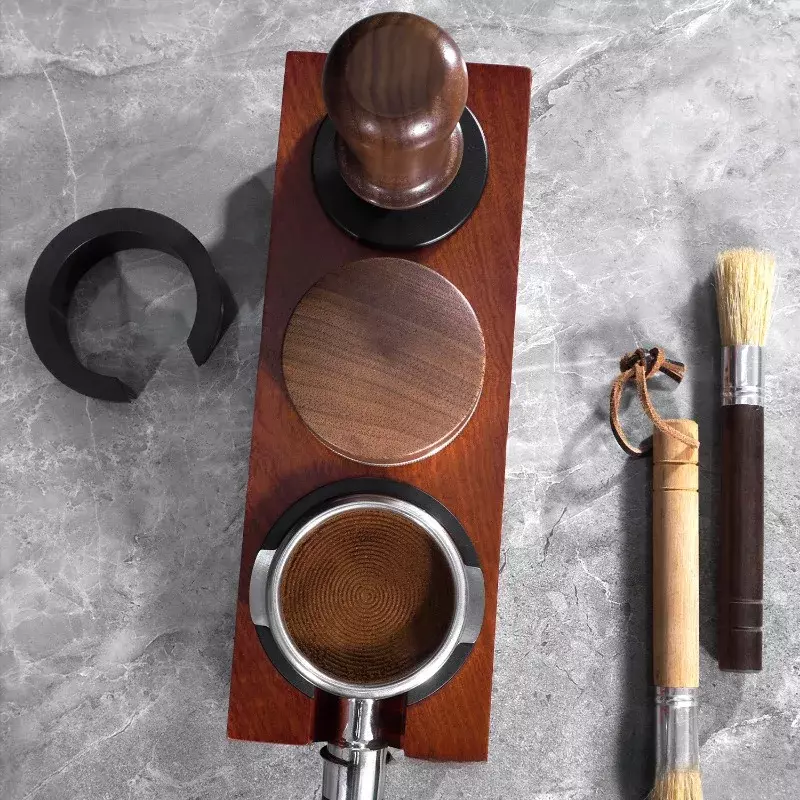Tamping Mat Coffee Tamper Holder Support Base Barista Cafe Accessories Coffee Wood Pressure Flat Base Stand Tamp Station Wooden