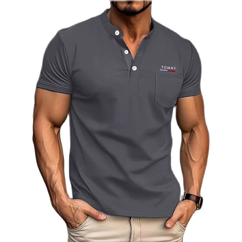T-shirt New Polo shirt High quality men's short sleeve polo breathable top Business casual sweat absorption polo shirt for men