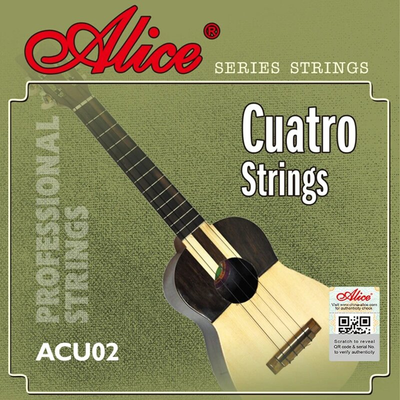 Alice quattro Original cordes noires en nylon pour la pratique, en D tuning 4 cordes