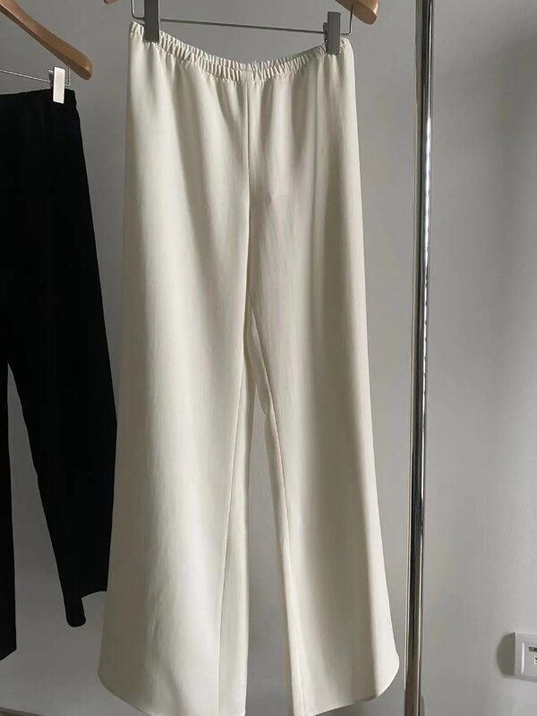 Pantalones clásicos de acetato para mujer, pantalón de aire, 2022