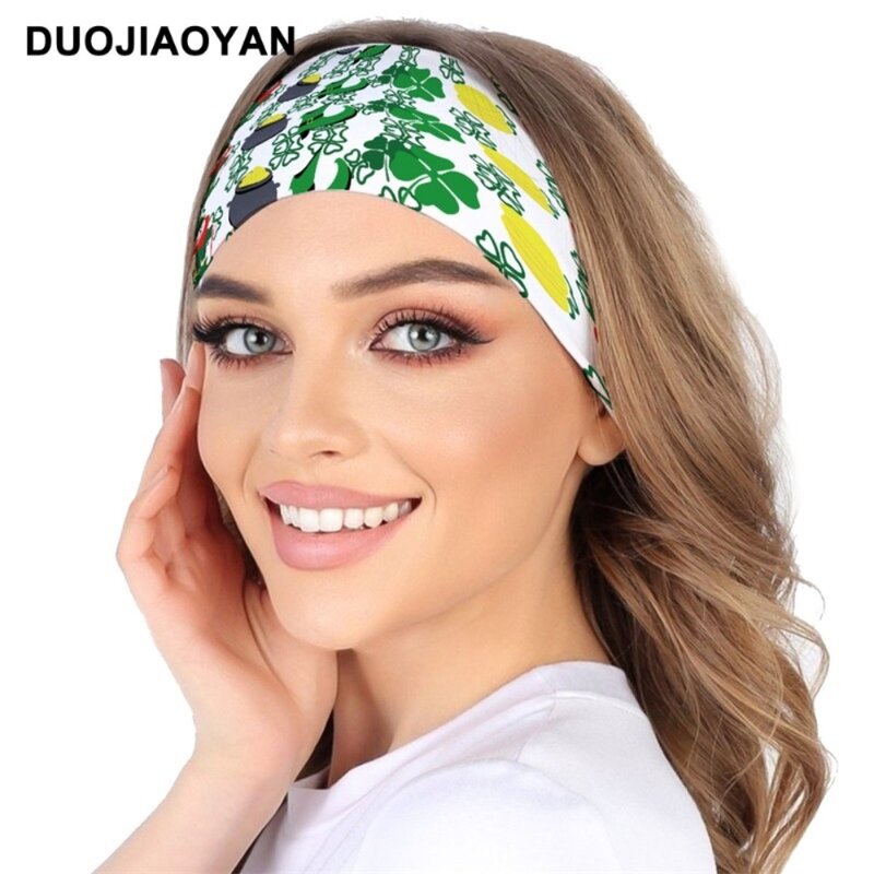 Lässiges Haarband heißer Verkauf ultra breite hochela tische Yoga Stirnband gedruckt Haarband Zubehör Festivals