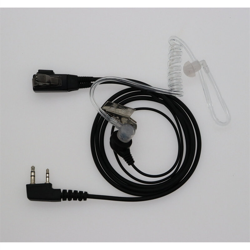 Walkie Talkie Earpiece With Mic 2 Pin Covert Air Acoustic Tube Headset Hands-Free For Bouncers Nightclubs Accessories