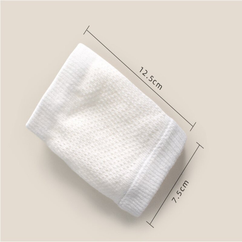 Almofadas de joelho de algodão puro para bebês, joelheira elástica reticular resistente ao desgaste, aquecedor de perna para bebês