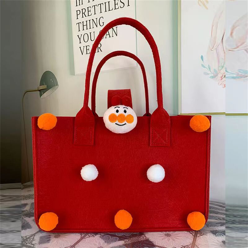 Фетровая сумка с подарком, мультяшная Женская сумочка из фетра, праздничный Подарочный мешок на сто дней, Детская сумка-тоут