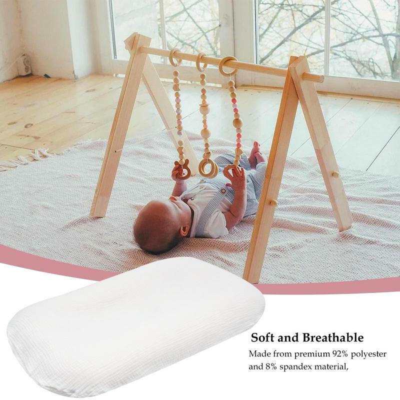 Fodera per lettino neonato fodera per lettino lenzuola per culla in cotone organico tinta unita cuscino per lettino neonato cuscino per pavimento per bambini