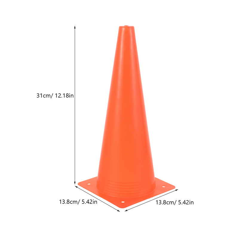 4 Pcs Safety Cone Road Cones Soccer Sports Foot Training Supplies Plastic Obstacle Parking