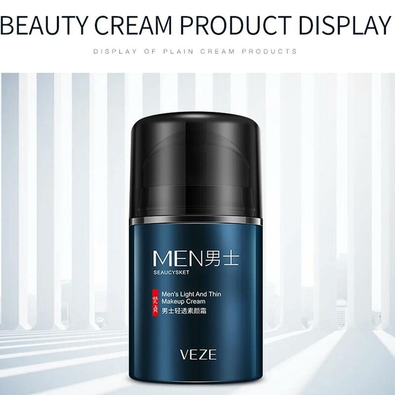 Crema Facial hidratante para hombres, blanqueador de piel, imprimación Facial, Base Natural refrescante, crema de maquillaje para hombres, 50g