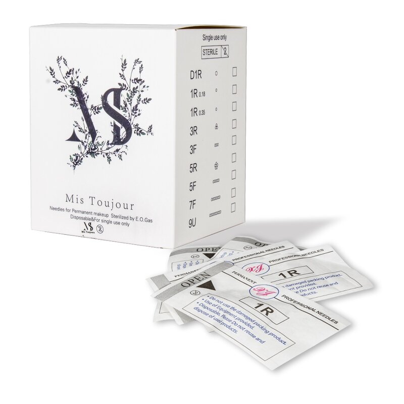 30 pz/scatola cartucce monouso per aghi per tatuaggi 1R 3R 5R 5F 7F 9U per il Design a vite della penna della macchina per il trucco permanente