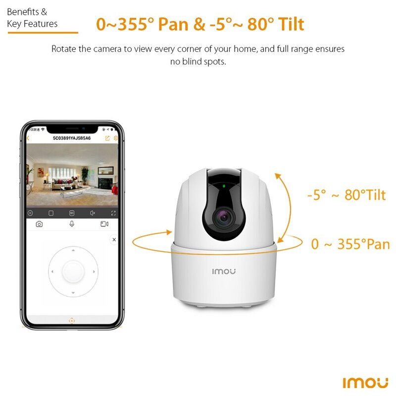 IMOU Ranger 2C 2MP/4MP Home Wifi 360 Camera Human Detection Night Vision Baby Security Surveillance Wireless IP Camera