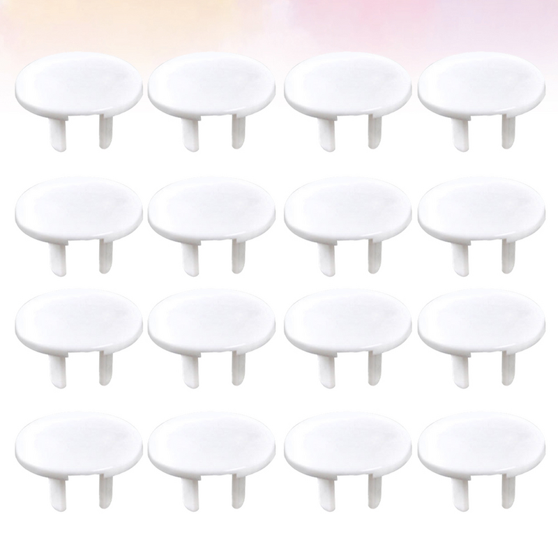 38PCS Baby Children Safety 2 Pin Electric Plug Protectors 2-prong Socket Protector Durable Electric Socket Cover (White)