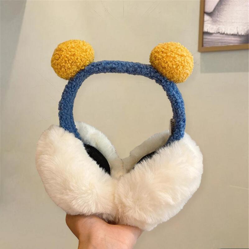 Warm Earmuffs Foldable Earmuffs Cozy Foldable Winter Earmuffs Soft Plush Ear Protection Color Matching Unisex for Outdoor