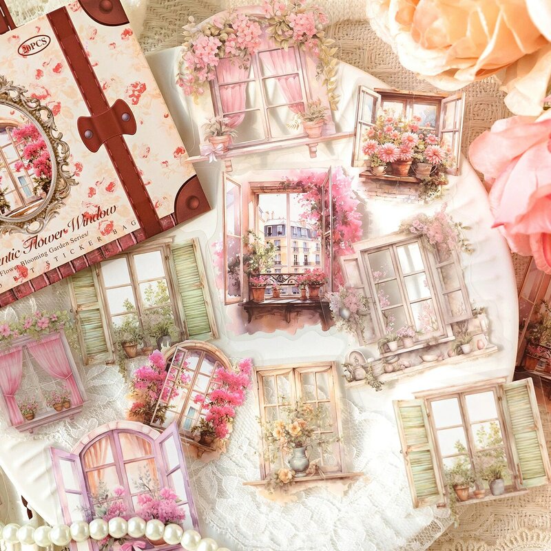 12 confezioni/lotto full bloom series pennarelli album fotografico decorazione PET sticker