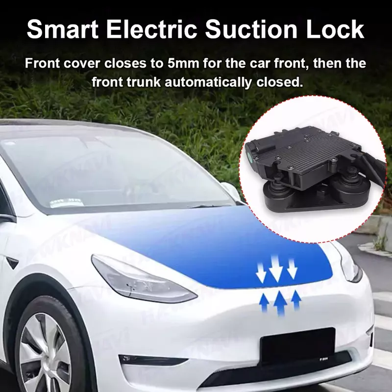 Upgrade 2.0 Smart Front Frunk Electric Suction Lock For Tesla Model 3 Model Y Automatic Soft Closing Absorption Car Accessories