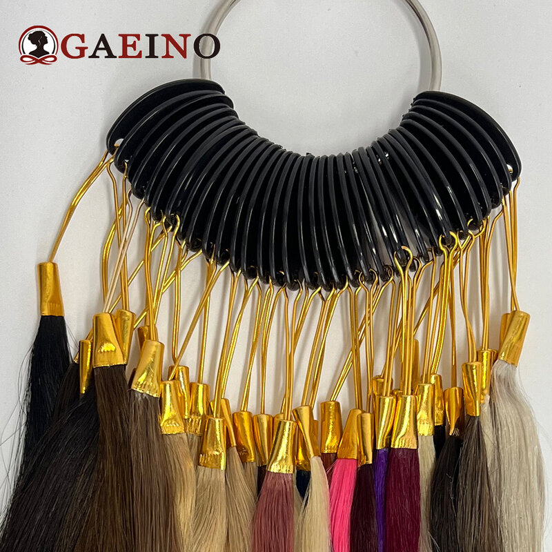 27 Stuks Clolor Ring 100% Remy Menselijk Haar Kleurenkaart Voor Alle Soorten Hair Extensions Als Monster Voor Haartest Salon Kwaliteit