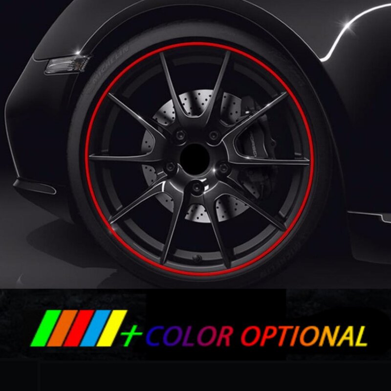 8M/ Roll Car Vehicle Color Wheel Rims Blades Protectors Decor Strip Tire Guard Line Rubber Moulding Trim Car Accessories