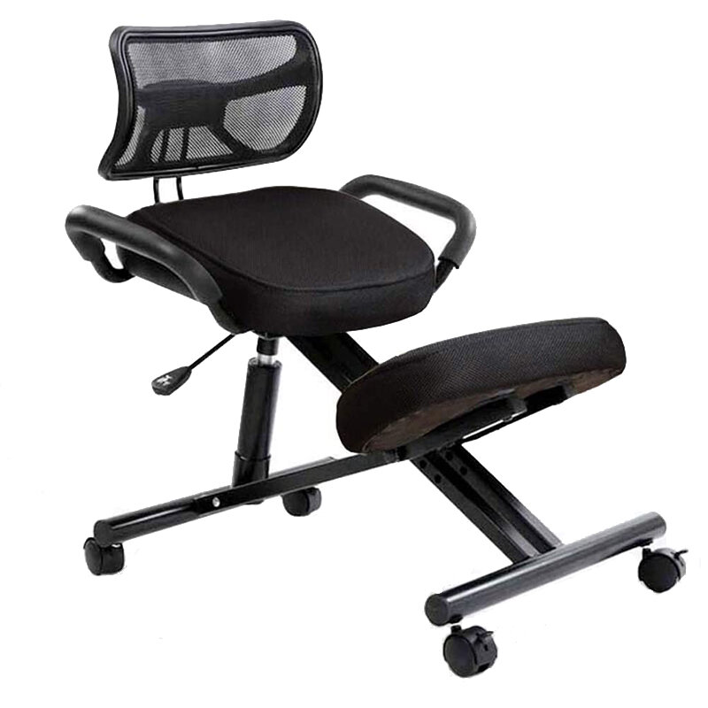 แก้ไขตำแหน่งนั่งพนักพิงหน้าแรกคอมพิวเตอร์เก้าอี้พับเหล็กการเขียนเก้าอี้หมุนยก Ergonomic เก้าอี้