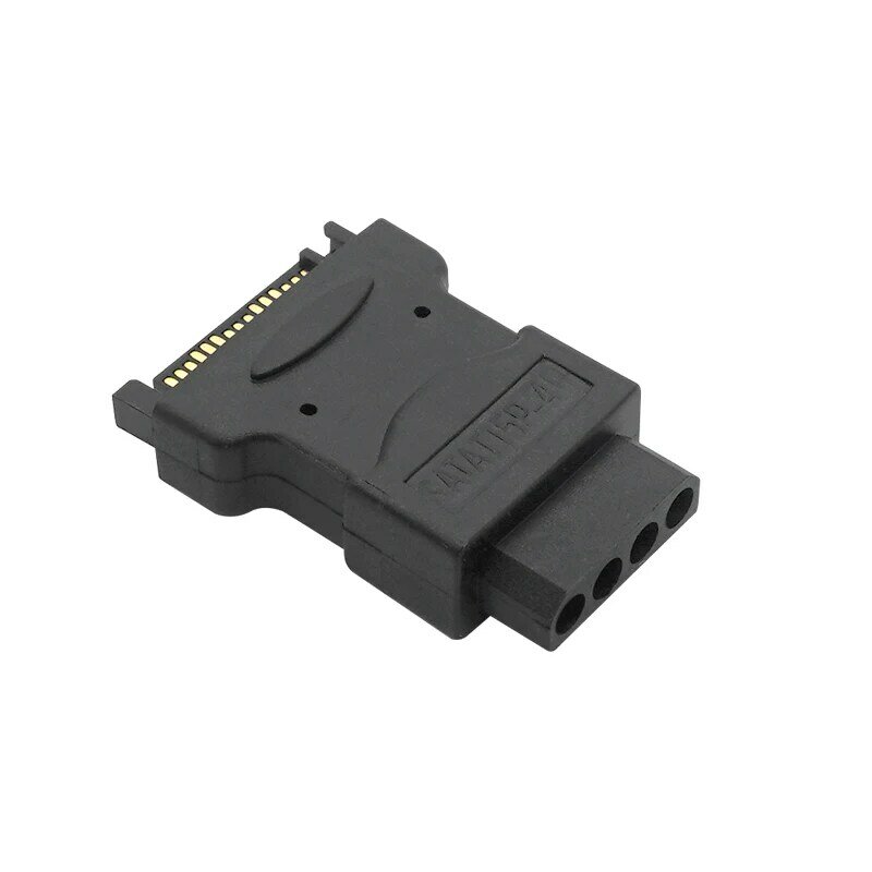 SATA 15 Pin Nam Đến 4 Pin Molex PC IDE Nữ Bộ Đổi Nguồn Điện Ổ Cứng Adapter