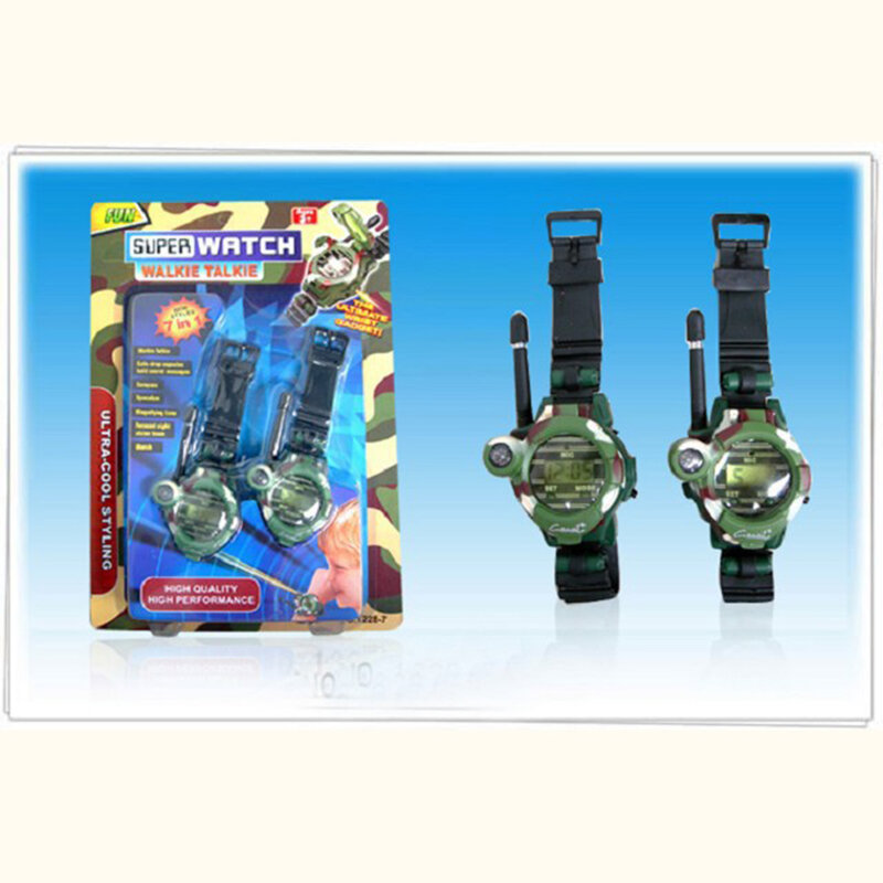 Prezenty dla dzieci zegarek na rękę Camo-walkie-talkie 7 w 1 elektroniczny fajny zegarek radiowy