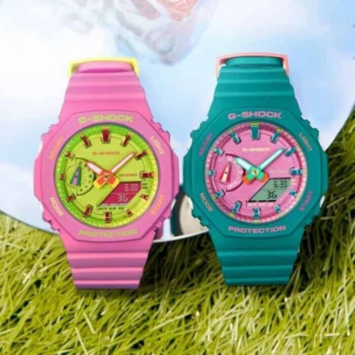 G Shock Couple Watches Fashion Multi-Function Outdoor Sports Shockproof Alarm Clock LED Dial Dual Display Watch