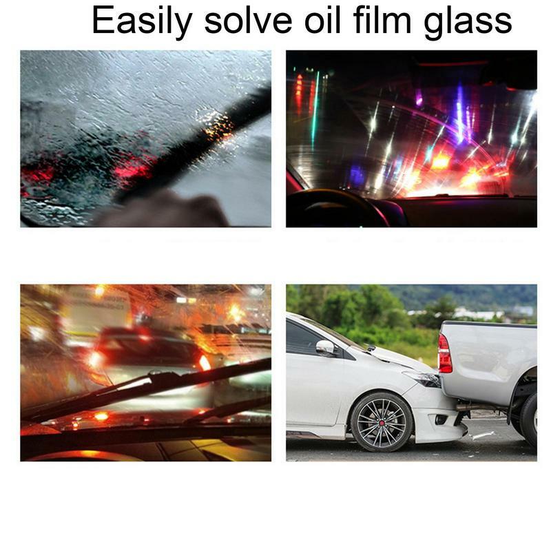 120g Car Glass Oil Film Remover Paste Auto Waterproof Windshield Oil Film Cleaner Car Rearview Mirror Cleaning Agent Cream