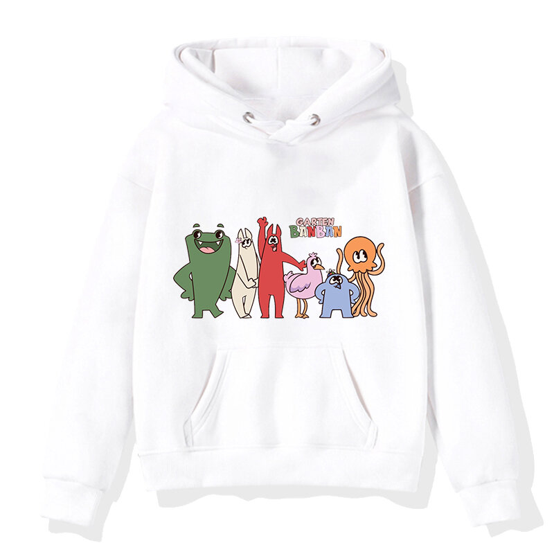 Game Garten Of Banban Print Hoodies Streetwear Kids Cartoon Pullover Children Anime Sweatshirt Tops Girls Boys Outwear Sudadera