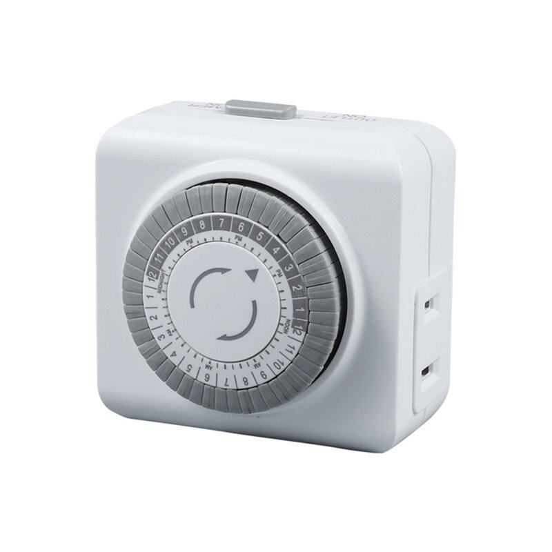 Accessories Timer Switch 24-Hour Cycle Outlet Plug-in Programmable White Energy Saving Fire Retardant Intelligent
