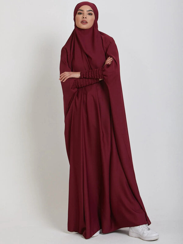 Pakaian Shalat Wanita Pakaian Islami Jilbabs Kupu-kupu Abaya Dubai Saudi Muslim Gaun Ramadan Idul Jilbeb Pakaian Sederhana Turk