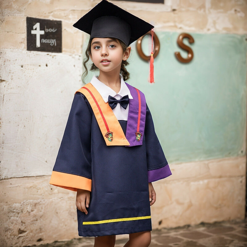 2024 Vorschule Abschluss kappe Kleid Abschluss Roben Kleid Kappe Quaste Set bequeme Unisex Glückwunsch Grad Outfit für Kindergarten
