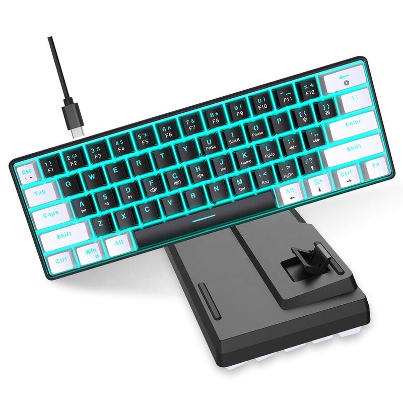 Механическая игровая мини-клавиатура с RGB-подсветкой, 61 клавиша