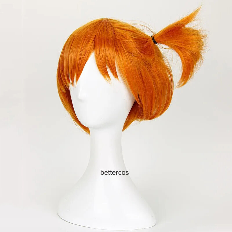 Anime Pocket Monster Misty parrucche Cosplay parrucca corta arancione resistente al calore capelli sintetici festa gioco di ruolo + parrucca Cap