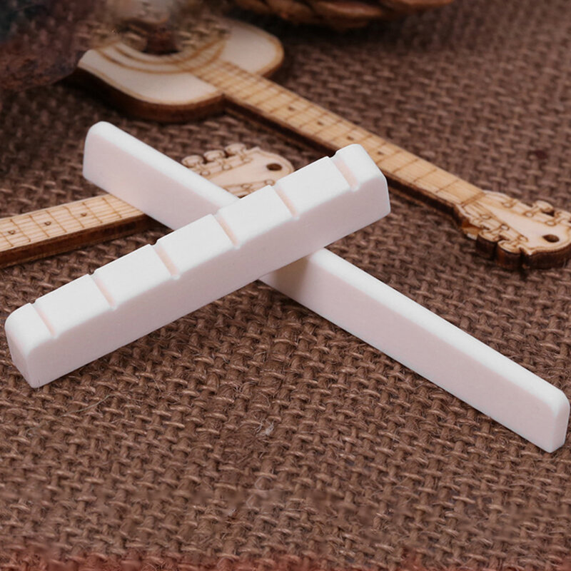 6 String Bone Classical Guitar Bridge Saddle And Nut Replacement Parts 80mm 52mm 6 String Classical Guitar Parts Accessories